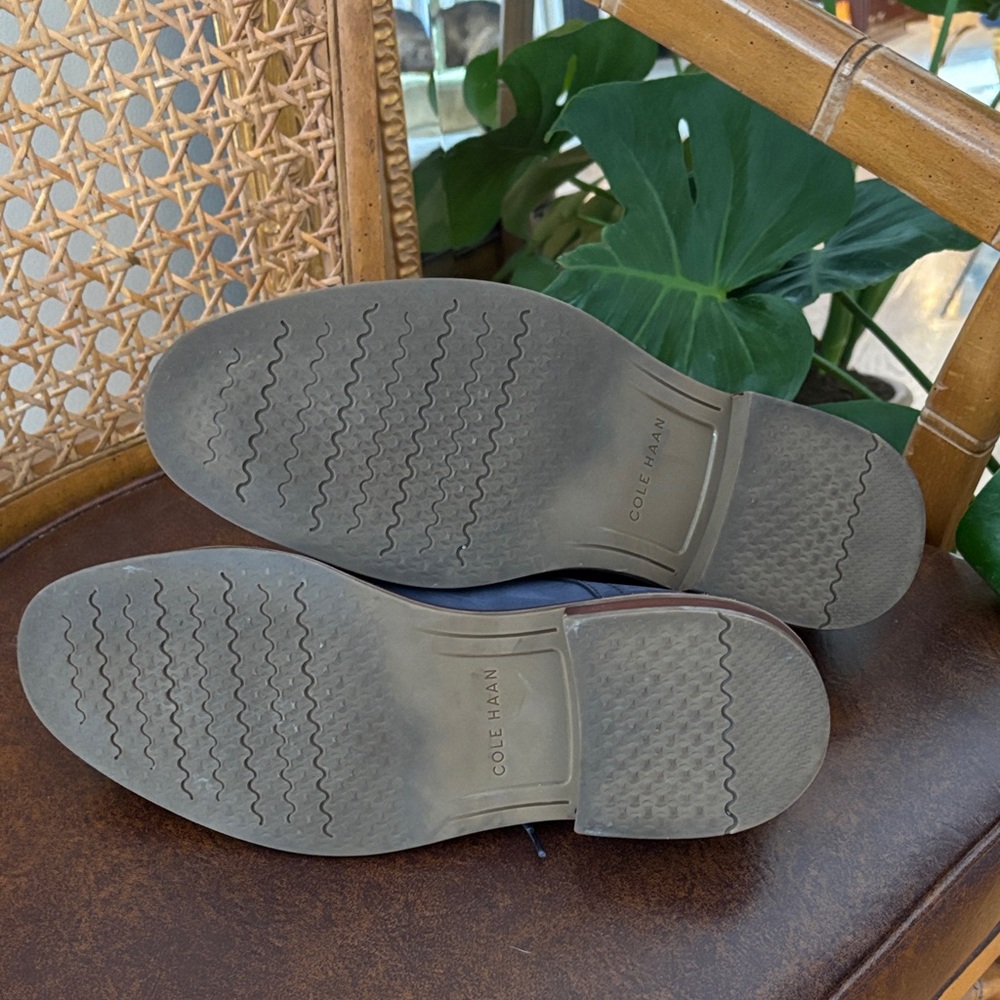 Cole Haan Dark Blue Leather Oxfords - Picture 5 of 7